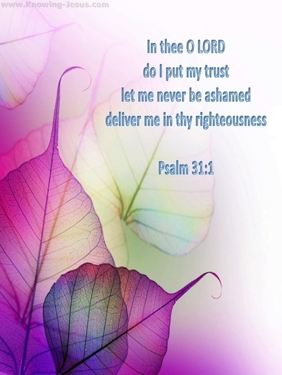 Psalm 31:1 In Thee I Put My Trust (blue)